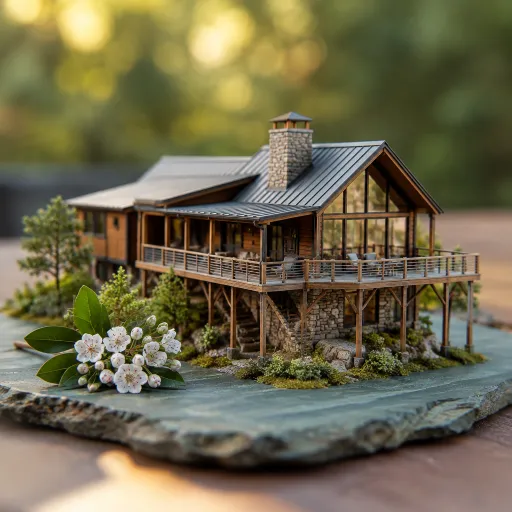Elevated cabin retreats in Blue Ridge, Georgia for refined mountain stays